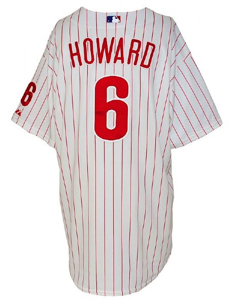 2008 Ryan Howard Philadelphia Phillies Game-Used Home Jersey (Team LOA) (Championship Season) 