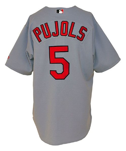2002 Albert Pujols St. Louis Cardinals Game-Used Road Jersey (MEARS LOA)  