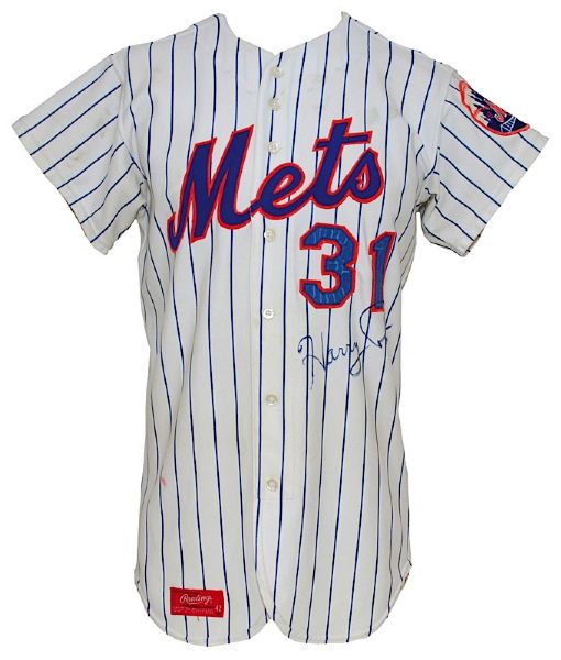 1973 Harry Parker New York Mets Game-Used & Autographed Home Jersey (JSA) 