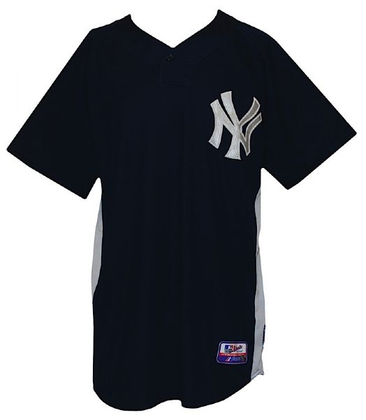 2008 Jorge Posada New York Yankees Spring Training Game-Used Home Jersey (Yankees-Steiner LOA) (MLB Hologram) 