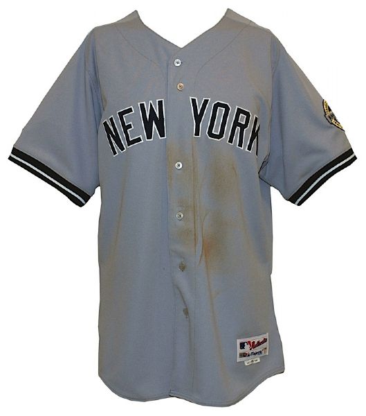 2009 Cody Ransom New York Yankees Opening Day Game-Used Road Jersey with Inaugural Season Patch (Yankees-Steiner LOA) (MLB Hologram) (World Championship Season)
