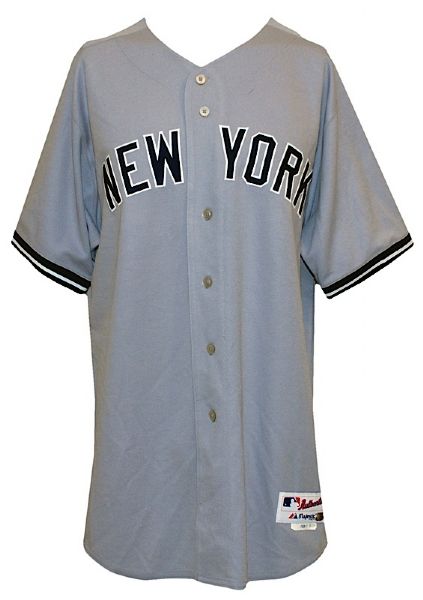Lot of New York Yankees Game-Issued Road Jerseys (4) (Yankees-Steiner LOA)