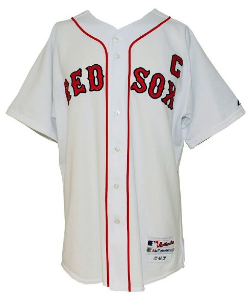 2009 Jason Varitek Boston Red Sox Game-Used Home Jersey (Steiner LOA) (MLB Hologram) 