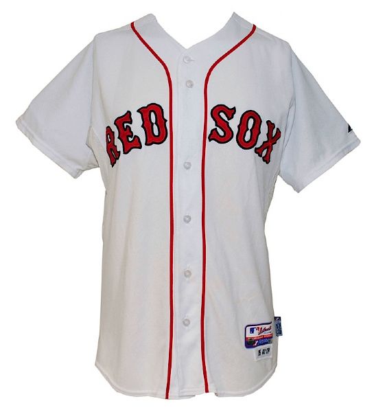 2009 Dustin Pedroia Boston Red Sox Game-Used Home Jersey (Steiner LOA) (MLB Hologram) 