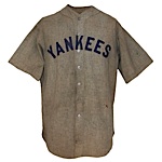 1927-1930 Benny Bengough New York Yankees Game-Used Home Flannel Jersey 