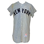 1956 Gil McDougald New York Yankees Game-Used Road Flannel Jersey 