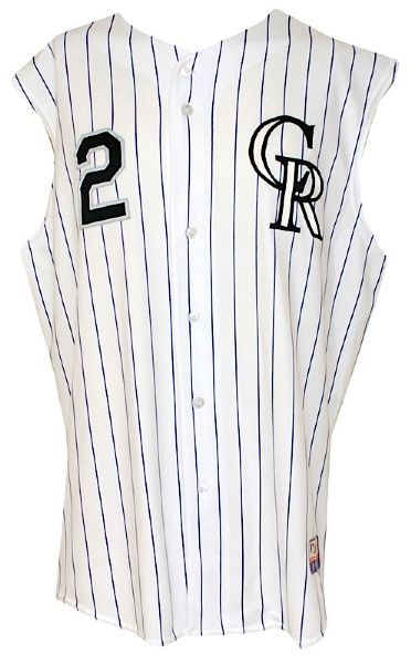 2007 Troy Tulowitzki Rookie Colorado Rockies Game-Used Home Jersey Vest (Team LOA) 