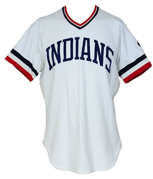 1982 Len Barker/Mike Garcia Cleveland Indians Game-Used Home Jersey