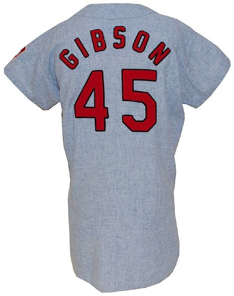 1969 Bob Gibson St. Louis Cardinals Game-Used & Autographed Road Flannel Uniform (2) (JSA) 