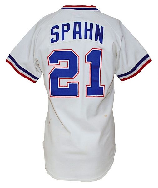 1980 Warren Spahn Atlanta Braves Coaches Worn Home Jersey 