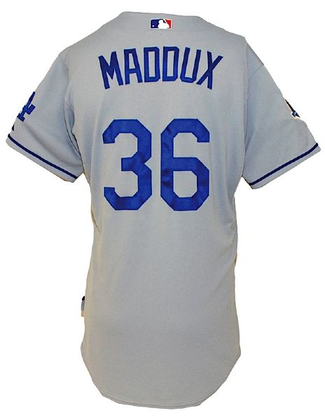 2008 Greg Maddux Los Angeles Dodgers Game-Used Road Jersey (Final Season) 