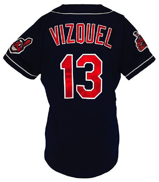 1996 Omar Vizquel Cleveland Indians Game-Used Alternate Jersey