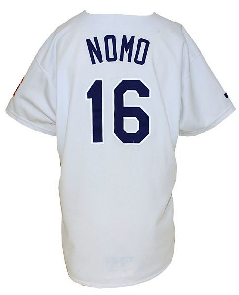 1997 Hideo Nomo Los Angeles Dodgers Game-Used Home Jersey