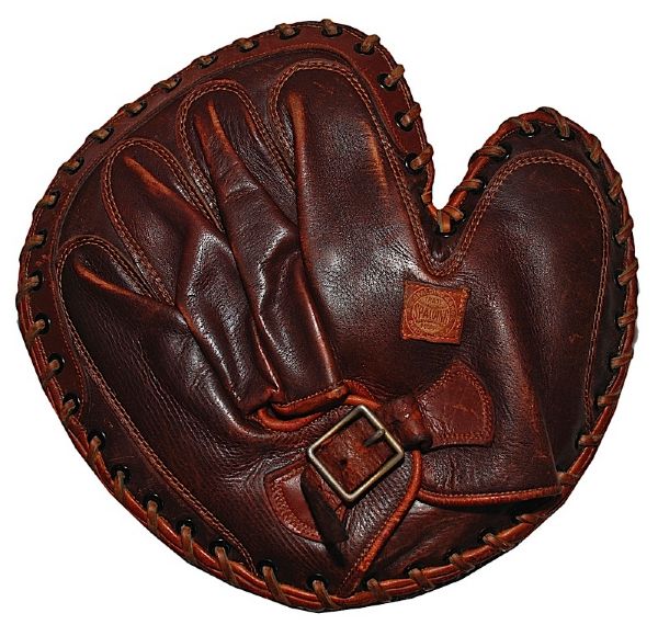 Lot of 1890s Game-Used Catchers Mitts (2)