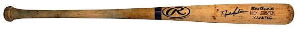 2002 Nick Johnson Rookie NY Yankees Game-Used & Autographed Bat (JSA) (PSA/DNA)