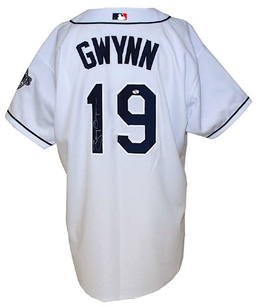 1998 Tony Gwynn San Diego Padres Game-Used Bat, 2001 Game-Used & Autographed Alternate Jersey & 4/7/99 Game Used & Autographed Batting Helmet for Hits 2932, 2933 (3) (PSA/DNA) (JSA) (Gwynn LOA)