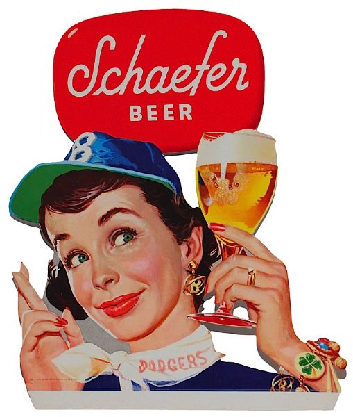 Lot of Brooklyn Dodgers Schaeffer Beer Advertisements (2)