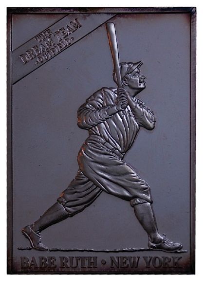 Babe Ruth "Dream Team Outfield" Limited Edition Porcelain Card Set with Silver Card