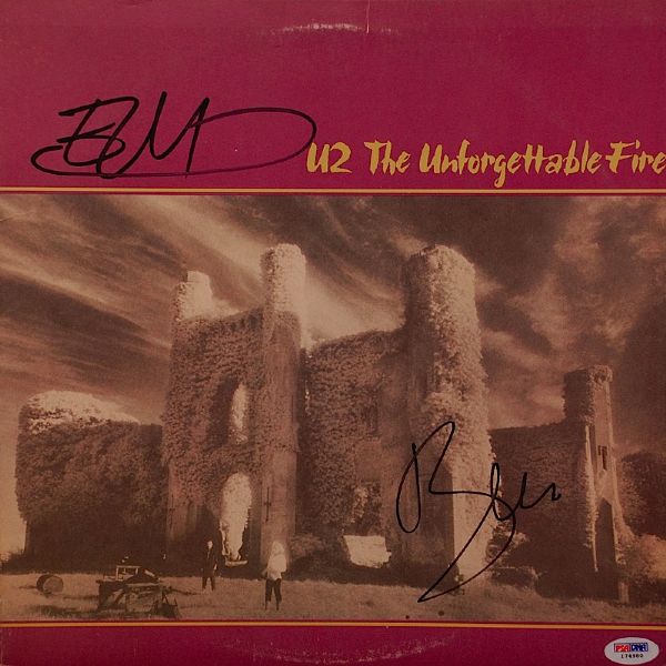 Bono & The Edge U2 Autographed Album Cover (JSA)