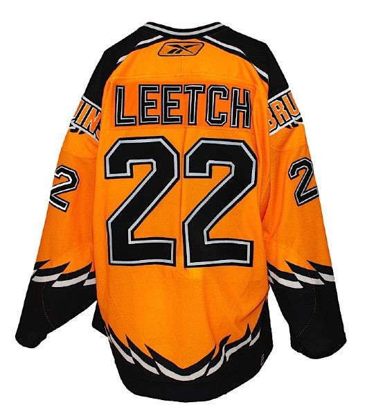 2005-2006 Brian Leetch Boston Bruins Game-Used "Bear Head" Alternate Jersey (NHL Letter)