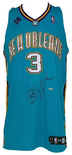 2007-2008 Chris Paul New Orleans Hornets Game Used & Autographed Road Jersey (JSA) (UDA)