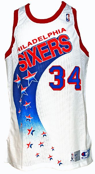 1991-1992 Charles Barkley 76ers Game-Used Home Jersey (Rare Style) 