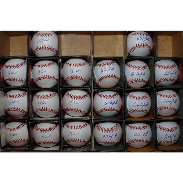 Lot of Ten Yogi Berra Single-Signed Baseballs & Ten Dave Winfield Single-Signed Baseballs (20) (JSA) 
