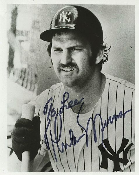 1976 Thurman Munson NY Yankees Autographed Photo with Provenance (JSA)