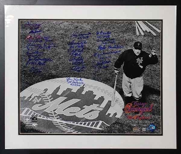 1962 Framed NY Mets Team Autographed Photo (Reunion) (JSA) (MLB)