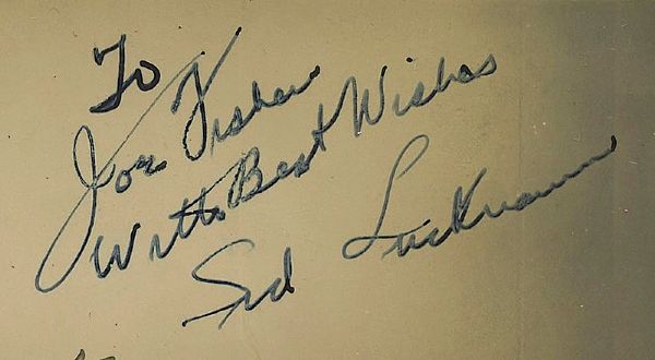 Sid Luckman Autographed Photo (JSA)