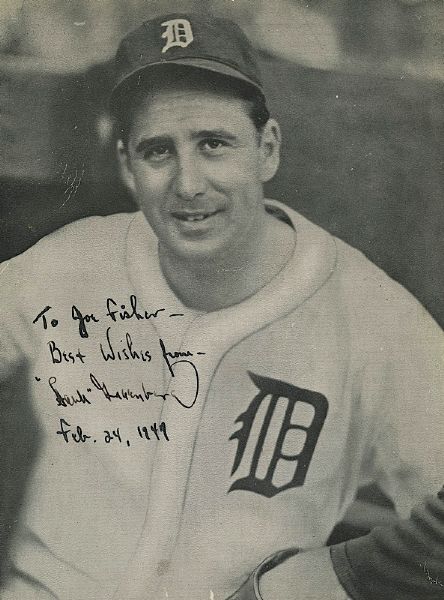 2/24/1947 Hank Greenberg Autographed Photo (JSA)