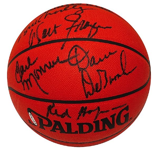 1972-1973 NY Knicks World Championship Team Autographed Basketball (JSA)