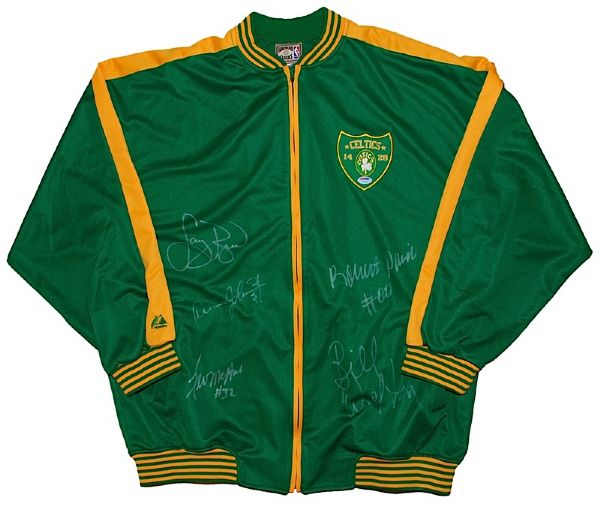 Boston Celtics All-Time Greats Autographed Jacket (JSA)