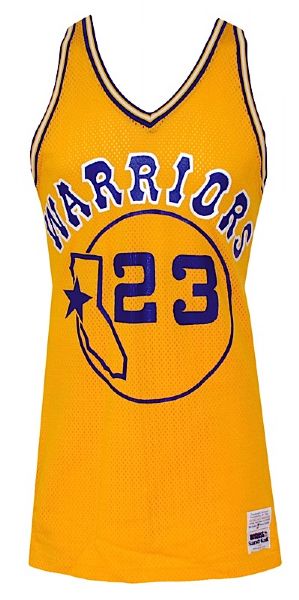 Circa 1984 Mike Bratz Golden State Warriors Game-Used Home Jersey (MEARS A10) 