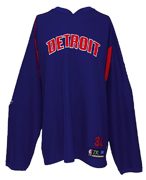 2005 Richard Hamilton & Tayshaun Prince Detroit Pistons NBA Finals Worn Shooting Shirts (2) 