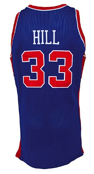 1995-1996 Grant Hill Detroit Pistons Game-Used Road Jersey 