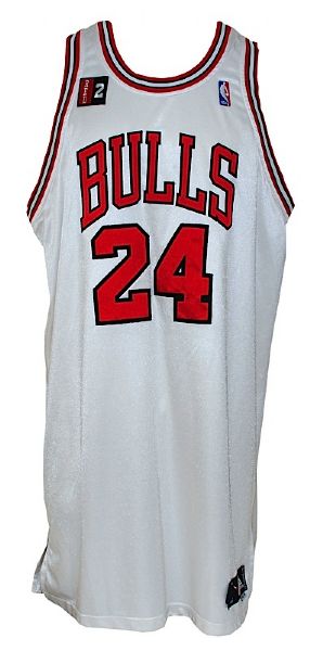 2008-2009 Tyrus Thomas Chicago Bulls Game-Used Home Jersey (Bulls LOA) (Kerr/Van Lier Patch)