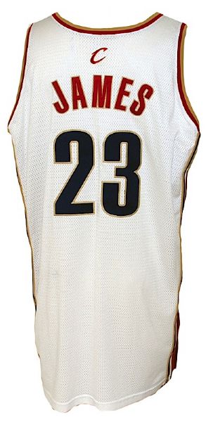 2003-2004 LeBron James Rookie Cleveland Cavaliers Game-Used & Autographed Home Jersey (UDA) (JSA) 