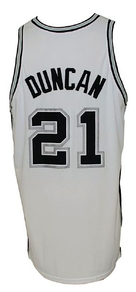 2003-2004 Tim Duncan San Antonio Spurs Game-Used Home Jersey