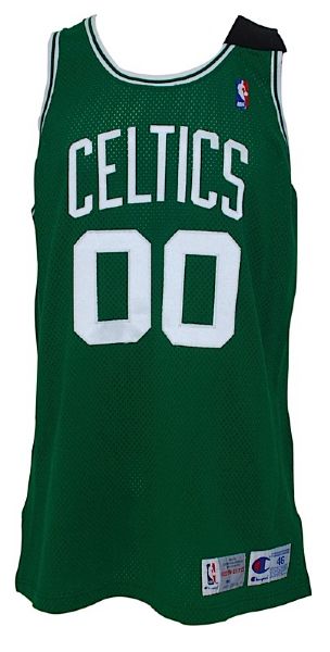 1992-1993 Robert Parish Boston Celtics Game-Used Road Jersey (Johnny Most Armband)