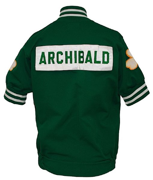 1980-1981 Nate “Tiny” Archibald Boston Celtics Worn Road Warm-Up Jacket (Championship Season)