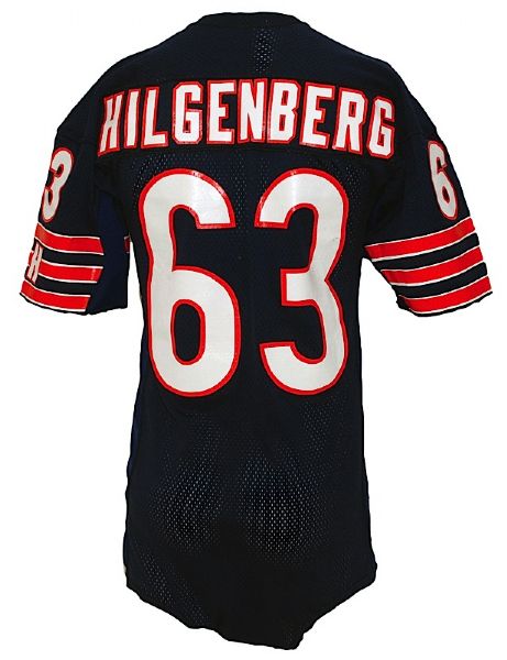 Mid 1980s Jay Hilgenberg Chicago Bears Game-Used Home Jersey (Team Repair) 