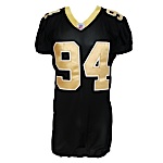 12/23/2007 Charles Grant New Orleans Saints Game-Used Home Jersey (JO Sports LOA) (Provagroup)