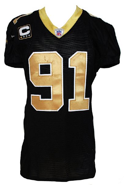 12/23/2007 Will Smith New Orleans Saints Game-Used Home Jersey (JO Sports LOA) (Team Repair) (Provagroup)