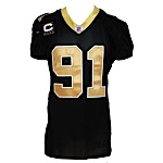 12/23/2007 Will Smith New Orleans Saints Game-Used Home Jersey (JO Sports LOA) (Team Repair) (Provagroup)