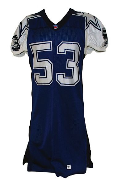 1995 Ray Donaldson Dallas Cowboys Game-Used Throwback Jersey & 1993 Erik Williams Dallas Cowboys Game-Used Home Jersey (2)