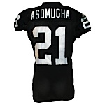 9/27/09 Nnamdi Asomugha Oakland Raiders Game-Used Home Jersey (JO Sports LOA) (Oakland Raiders LOA) (Unwashed)