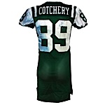 9/13/09 Jerrricho Cotchery New York Jets Game-Used Home Jersey (JO Sports LOA) (New York Jets LOA) (Unwashed)