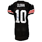 2008 Brady Quinn Cleveland Browns Game-Used & Autographed Home Jersey (JSA) (JO Sports LOA) 