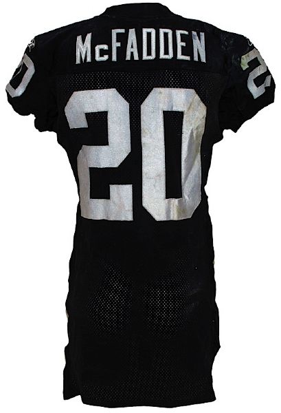 9/27/2009 Darren McFadden Oakland Raiders Game-Used Home Jersey (Unwashed) (Team Letter) (Team Repair) (JO Sports LOA)